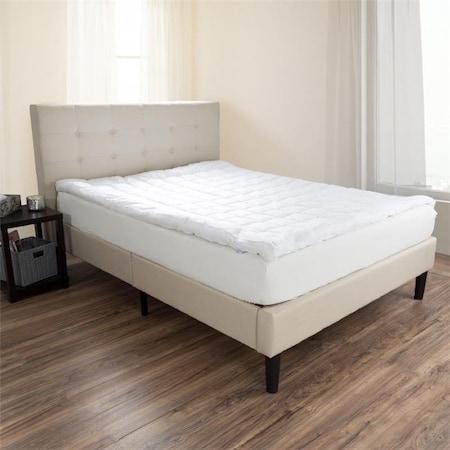 Lavish Home 64-12-Q 60 X 80 X 3 In. Queen Size Alternative Bedding Topper 233 Thread Count